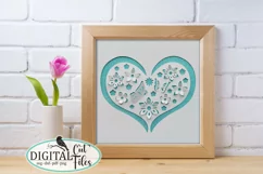 3D Pop up Heart card Valentine Birthday Thank you card svg Product Image 2