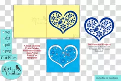 3D Pop up Heart card Valentine Birthday Thank you card svg Product Image 7