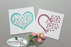 3D Pop up Heart card Valentine Birthday Thank you card svg Product Image 1