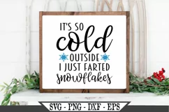 It's So Cold Outside I Just Farted Snowflakes SVG Product Image 2