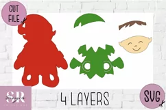 Christmas elf Money card | Paper cutting | Money card SVG Product Image 3