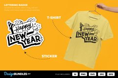 Happy New Year Lettering Badge Product Image 1