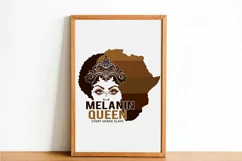 Black Woman SVG PNG EPS DXF Files MELANIN QUEEN SVG AFRO SVG Product Image 3