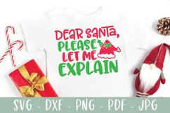 Funny Christmas SVG - Dear Santa Please Let Me Explain Product Image 3