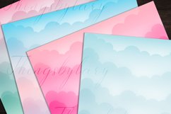 18 fairy ombre magical unicorn cloud digital papers Product Image 8