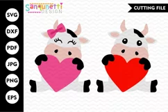 Valentine Cow | Farm Valentine SVG Product Image 1