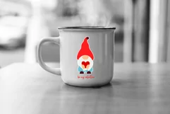 Valentine Gnome svg with heart. Be my valentine. Cut file Product Image 3