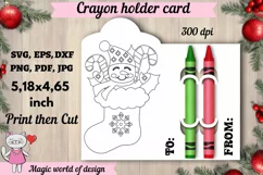 Christmas Snowman Coloring Card holder svg, Coloring Card Product Image 1