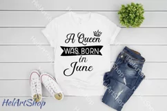 A queen was born in June, June birthday svg, birthday queen Product Image 2