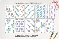 Flowers Skyline Seamless Patterns Digital Watercolor Floral Product Image 2