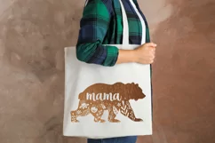 Mama Bear svg, Mom SVG, Mothers Day svg, flower animals svg Product Image 4