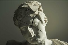 Cracked classical bust in dramatic lighting Product Image 1