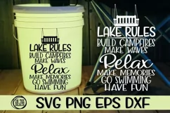 Lake Rules SVG Sign Bucket Relax Porch Swing SVG Product Image 2
