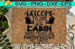 Welcome To Our Cabin - Camping LED Bucket - Welcome Mat Product Image 1