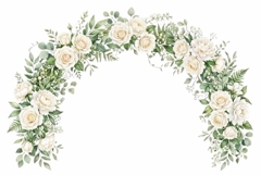 Watercolor flower shape, spring flowers Product Image 1
