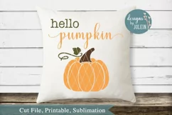 Hello Pumpkin SVG, png, eps, dxf, sublimation Product Image 1