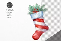 Christmas clipart, Stoking clipart, Winter clipart Product Image 1
