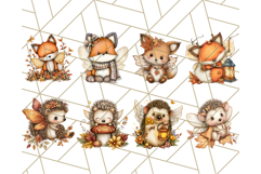 Fall Fairy Animal Clipart PNG, Woodland Creatures With Wings Product Image 4