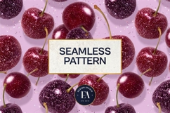 Glitter Coquette Cherry Pattern | Sparkly Glam Texture Paper Product Image 3