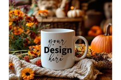 Thanksgiving 11oz white blank Coffee Mug Mockup Product Image 1