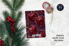 Glitter Coquette Cherry Pattern | Sparkly Glam Texture Paper Product Image 4