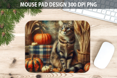 Cat Mouse pad Sublimation - Thanksgiving PNG Design Product Image 1