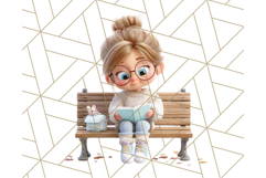 Kawaii City Girl PNG Clipart, Soft Dreamy Style Clip Art Product Image 4