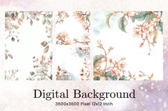 Flower Pattern Background Wallpaper Digital Paper_52 Product Image 1