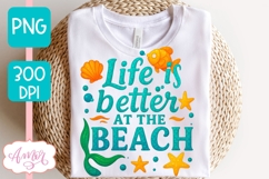 Life is better at the beach T-shirt and mug sublimation PNG Product Image 5