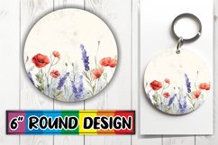 Garden Gala Design Circle - Sublimation Charm Round Product Image 1