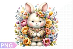 Spring Bunny Clipart - Bunny sublimation PNG Design Product Image 1