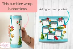 Merry Christmas Photo tumbler wrap for sublimation 20oz Product Image 2