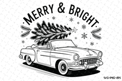Merry &amp; Bright Svg | Christmas Svg | Svg Cut Files Product Image 1