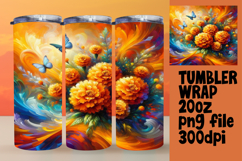 MODERN 20oz Sublimation Design , Flowers Product Image 1