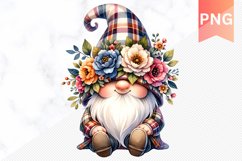 Floral Gnome Sublimation - Clipart PNG Bundle Product Image 3