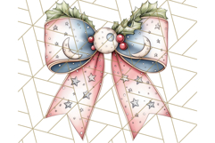 Muted Cozy Christmas Bows PNG Clipart, Winter Holiday Png Product Image 4