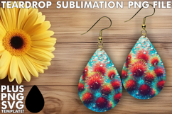 Playful Teardrop Earrings Sublimation, 3D Fruits Product Image 1
