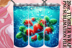 Radiant Smiles 20oz tumbler wrap, 3D Fruits Product Image 1