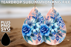 Dazzling Teardrop Earrings Ideas, Watercolor Pattern Product Image 1
