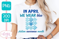 Autism Awareness Month PNG sublimation design Product Image 4