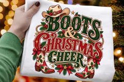 Boots and Christmas Cheer Cowboy Hat PNG - Country Western Product Image 3