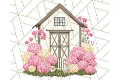 Vintage Cottagecore Barn PNG Clipart, Farmhouse Style Product Image 4