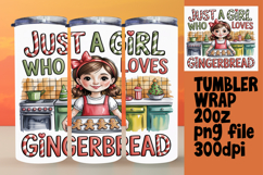 EYE-CATCHING 20oz Tumbler Design , Just A Girl Product Image 1