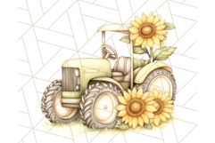 Rustic Sunflower Clipart, Soft Country Farmhouse Florals Png Product Image 4