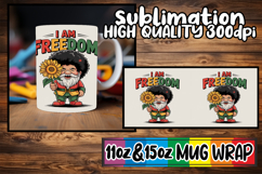 Radiant journeys 11oz 15oz sublimation wrap, Juneteenth Product Image 1
