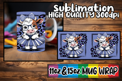 Beautiful day sublimation 11oz 15oz mug wrap, Cute Cow Product Image 1