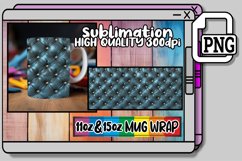 Contemporary 3D Quilted Mug Sublimation Design 11oz 15oz Product Image 1
