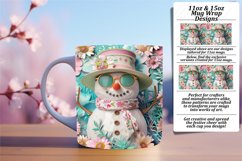 Christmas Cheer Snowman Mug Wrap 11oz/15oz Summer Joy Product Image 1