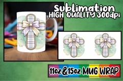 Heartfelt wishes 11oz 15oz mug wrap, Cross and Bow Product Image 1