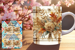 Whimsical 11oz Mug Wrap Png Design , Autumn Flower Product Image 1